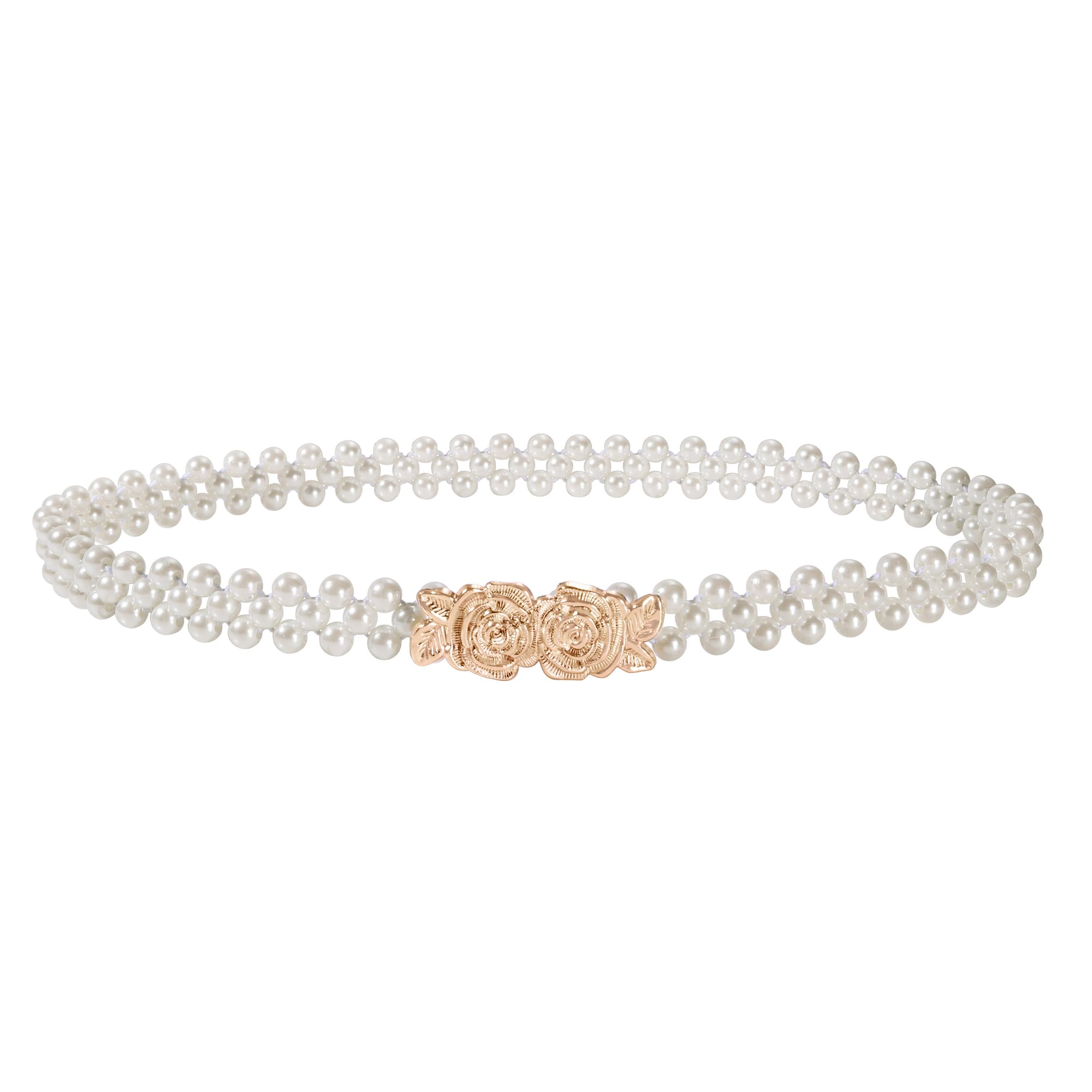 ZIBUYU® Women Pearl Waist Belt Elastic Bridal Belt