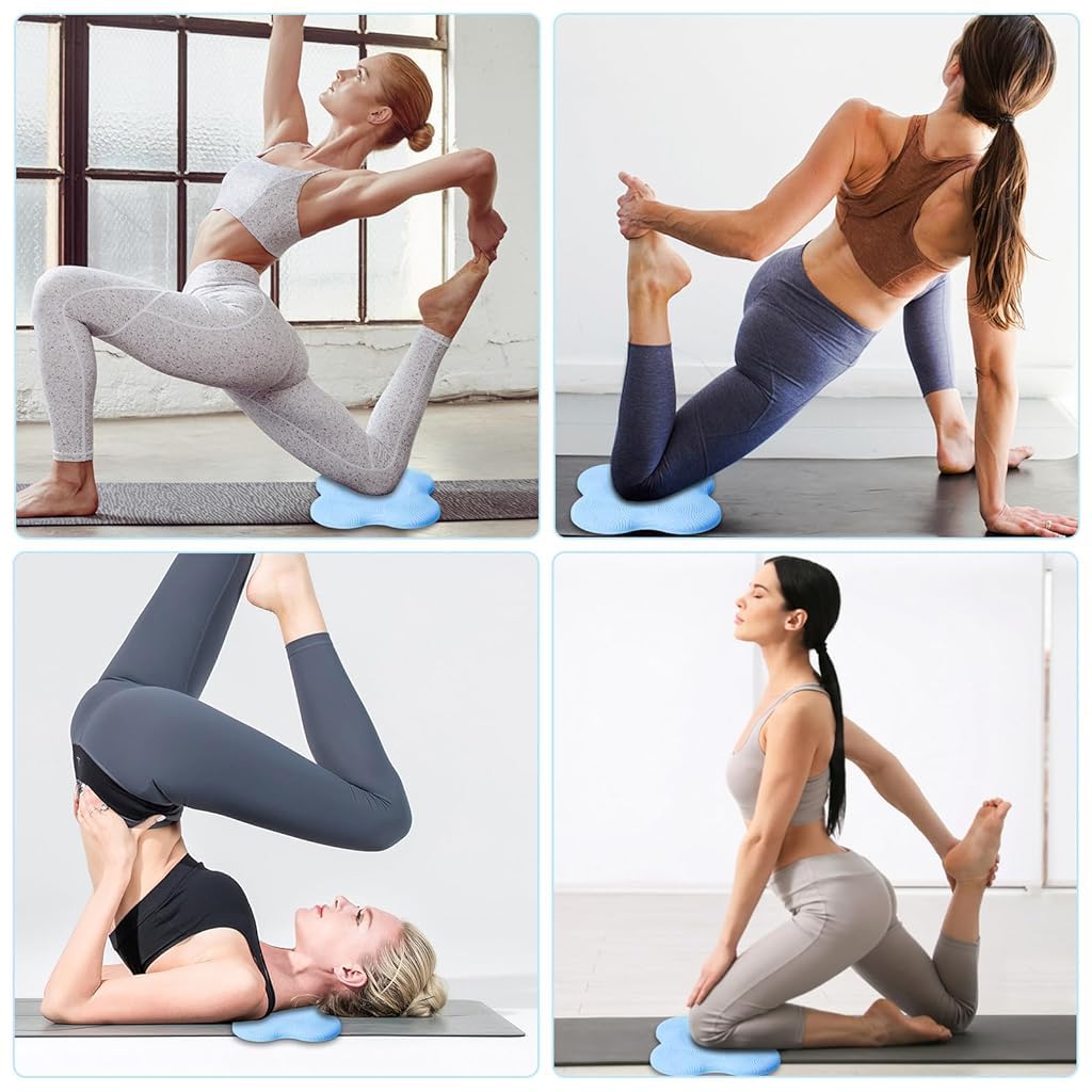 ZIBUYU Knee Pads for Yoga with Anti Slip TPE Cushion 20 x 20cm | Support for Knees and Elbows