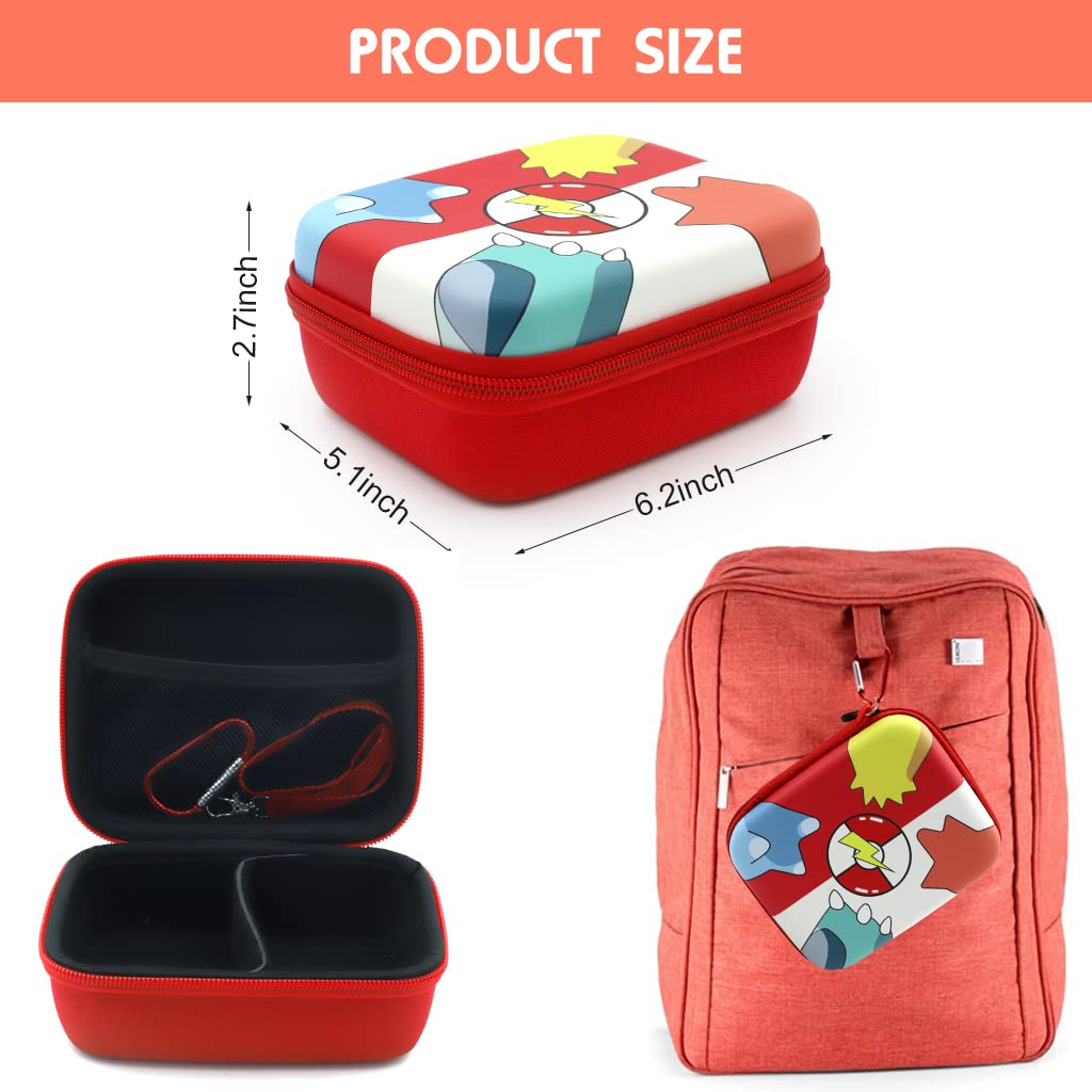 PATPAT Pokemon Cards Binder for 200 Trading Cards with Zipper Closure and Wrist Strap | EVA PU Leather Waterproof Organizer Bag for Kids and Collectors