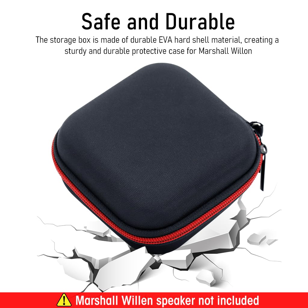 ZEITEL Carrying Case for Marshall Willen Portable Speaker with Hand Strap and Shockproof EVA | Anti Scratch Protective Cover