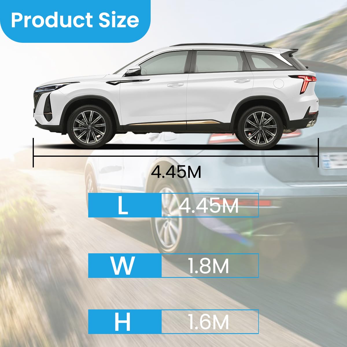 STHIRA Car Cover for Tata Nexon All Models featuring 3 Layer Waterproof Polyester | UV and Heat Resistant Full Body Protection