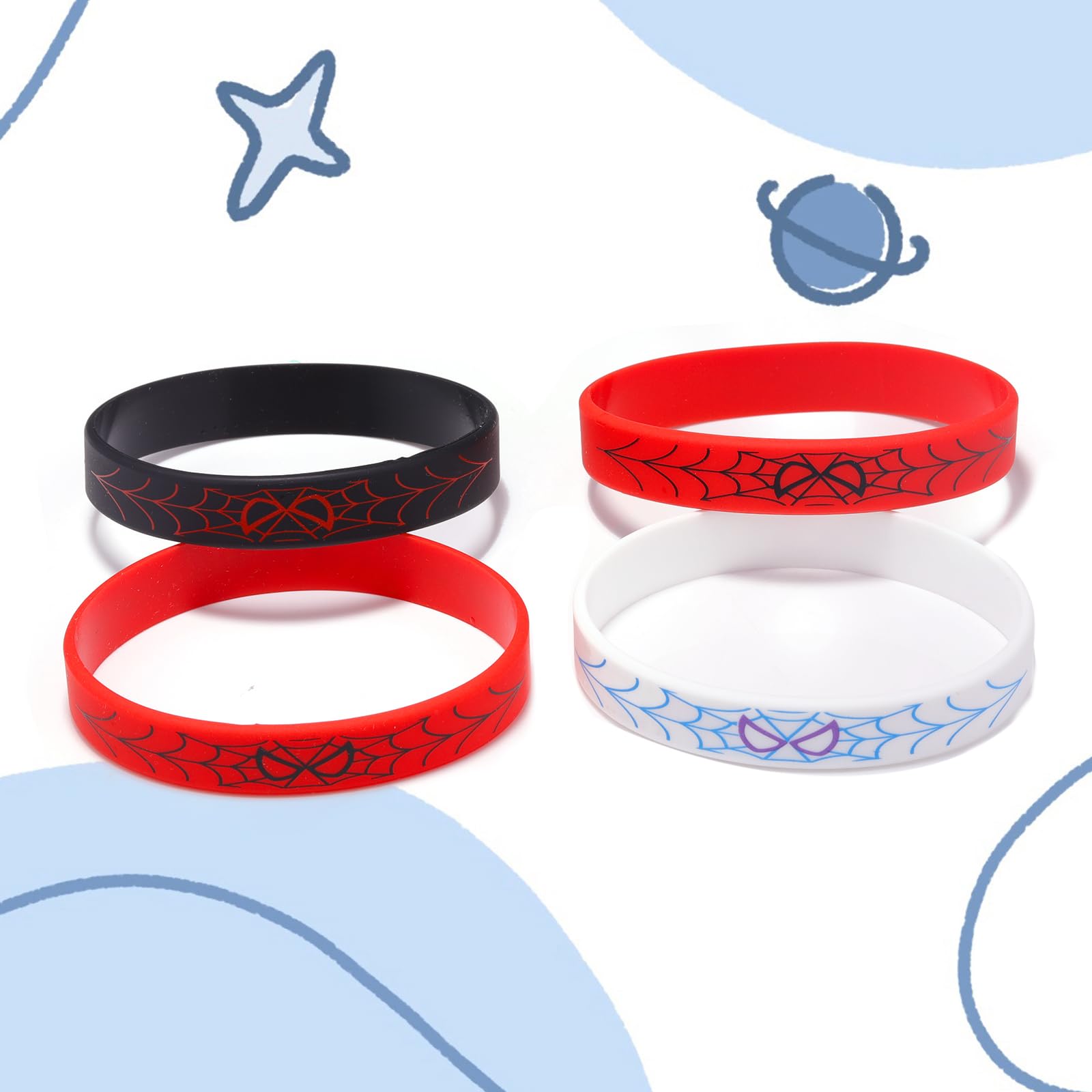 PATPAT Superhero Bracelet Set for Kids featuring 24 Silicone Bands | Party Favor Fun