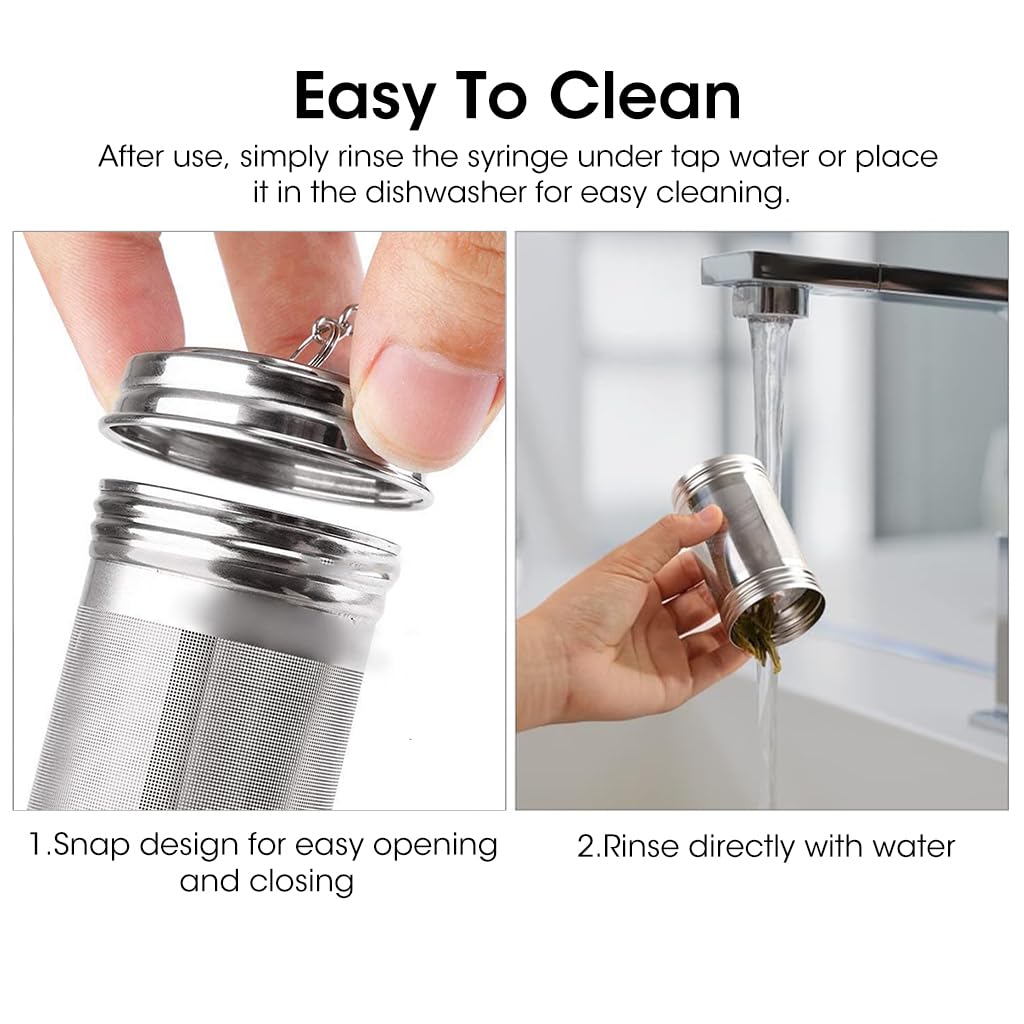 Zeitel Tea Infuser for Loose Leaf and Herbal Teas with Fine Mesh Tray 41x56mm | 304 Stainless Steel