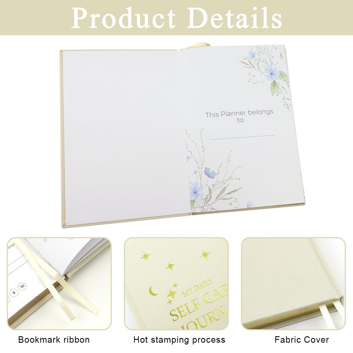 Climberty Self Love Gratitude Journal for Daily Reflection with 6 Sticker Sheets and 160 Pages