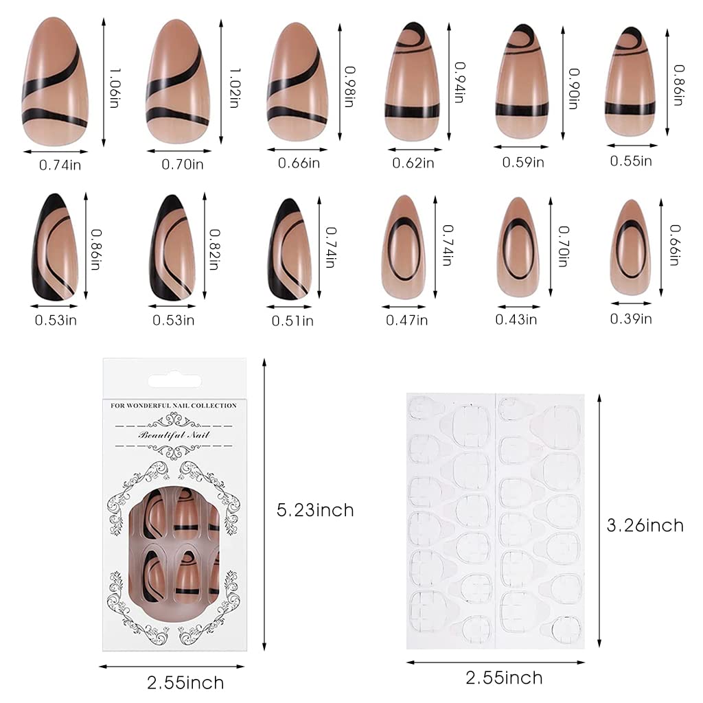 MAYCREATE French Artificial Nails Art Set for DIY Nail Salon Use with 24pcs Jelly Tabs | ABS Press On Nails for Women