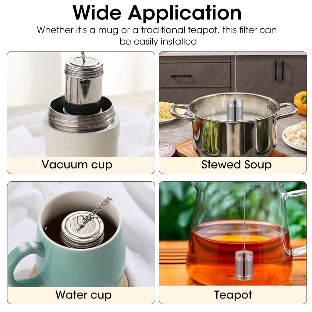 Supvox Tea Infuser for Loose Leaf and Herbal Teas with Fine Mesh Strainer 3PCS | 304 Stainless Steel