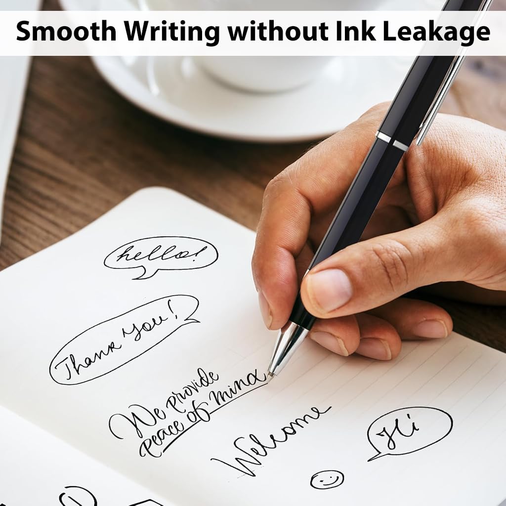 Climberty Ball Pen Refills 24 Pack for Office Writing with 1.0mm Tip and Metal Tube | Black Ink