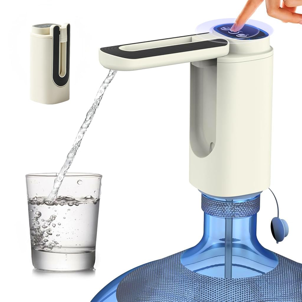 HASTHIP Automatic Water Dispenser Pump for 20 Litre Bottle with 3 Modes and Foldable Spout | USB Rechargeable 1200 mAh Battery