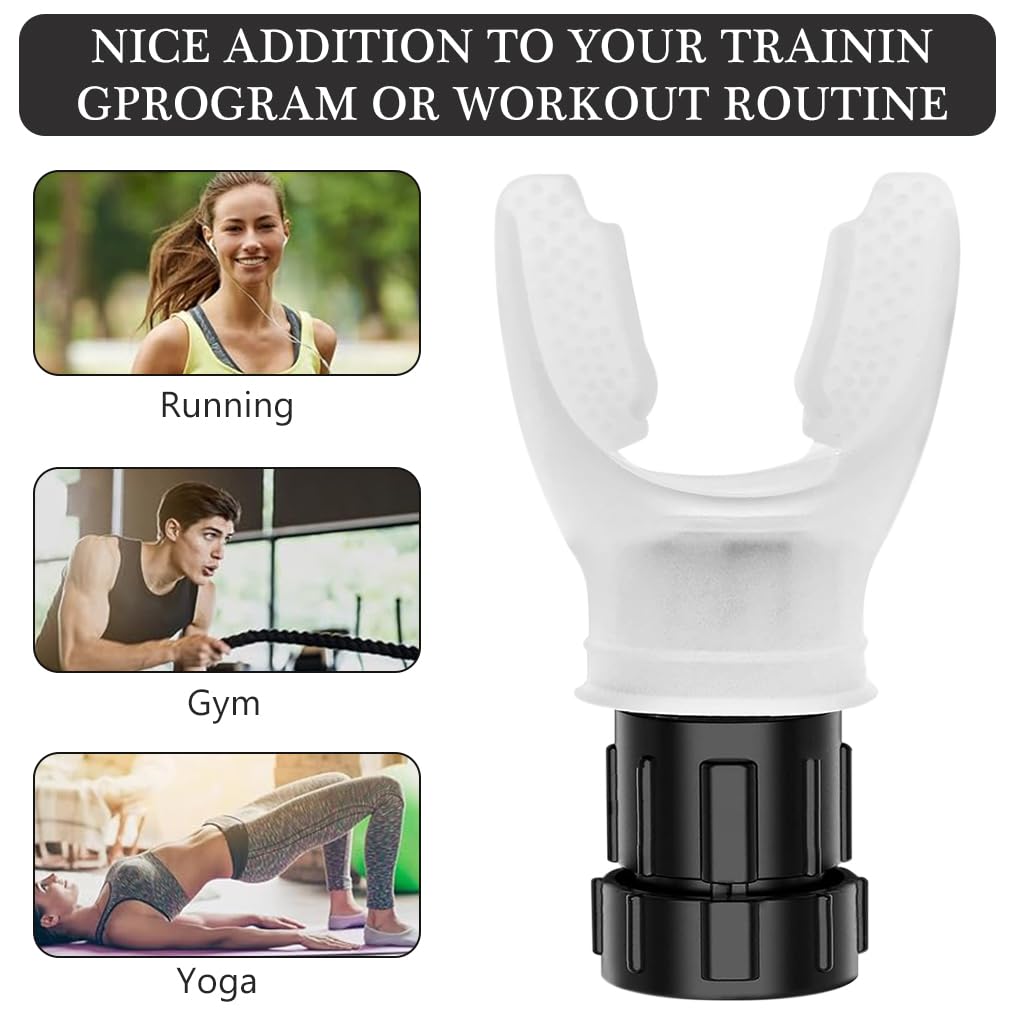 Proberos® Respiratory Trainer Inhale/Exhale Respiratory Trainer for Running Fitness Trainer Adjustable Resistance Breathing Trainer Improve Respiratory Muscle Endurance