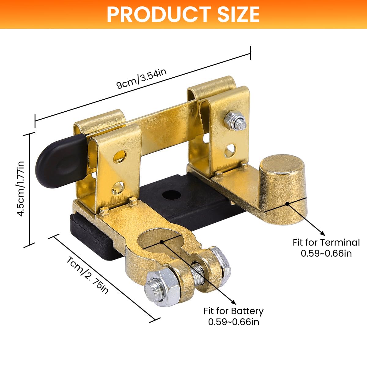STHIRA Car Battery Cut Off Switch for 12V and 24V Systems featuring Reliable Anti Theft Safety | 3PCS