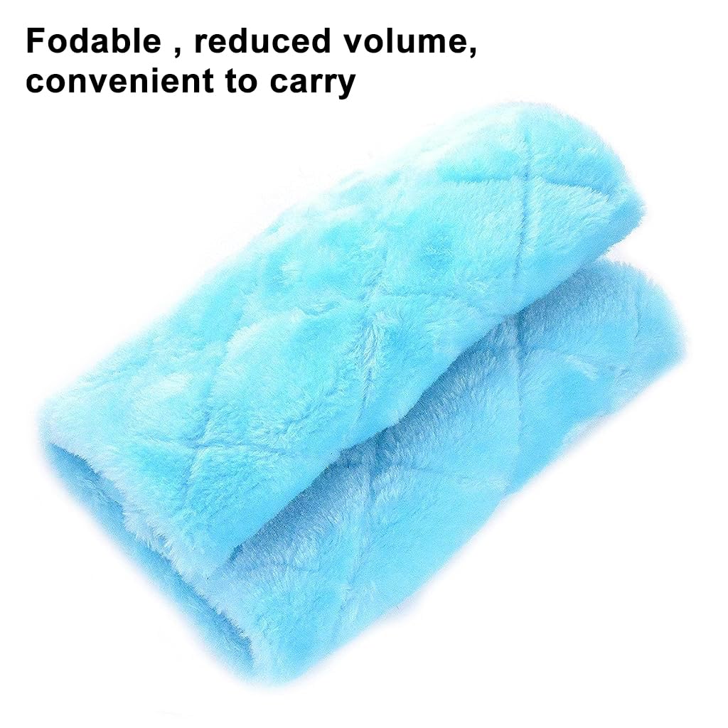 Qpets Winter Birds Nest for Parakeet and Cockatoo featuring Plush Hammock Hideaway 24×15×18 cm Blue