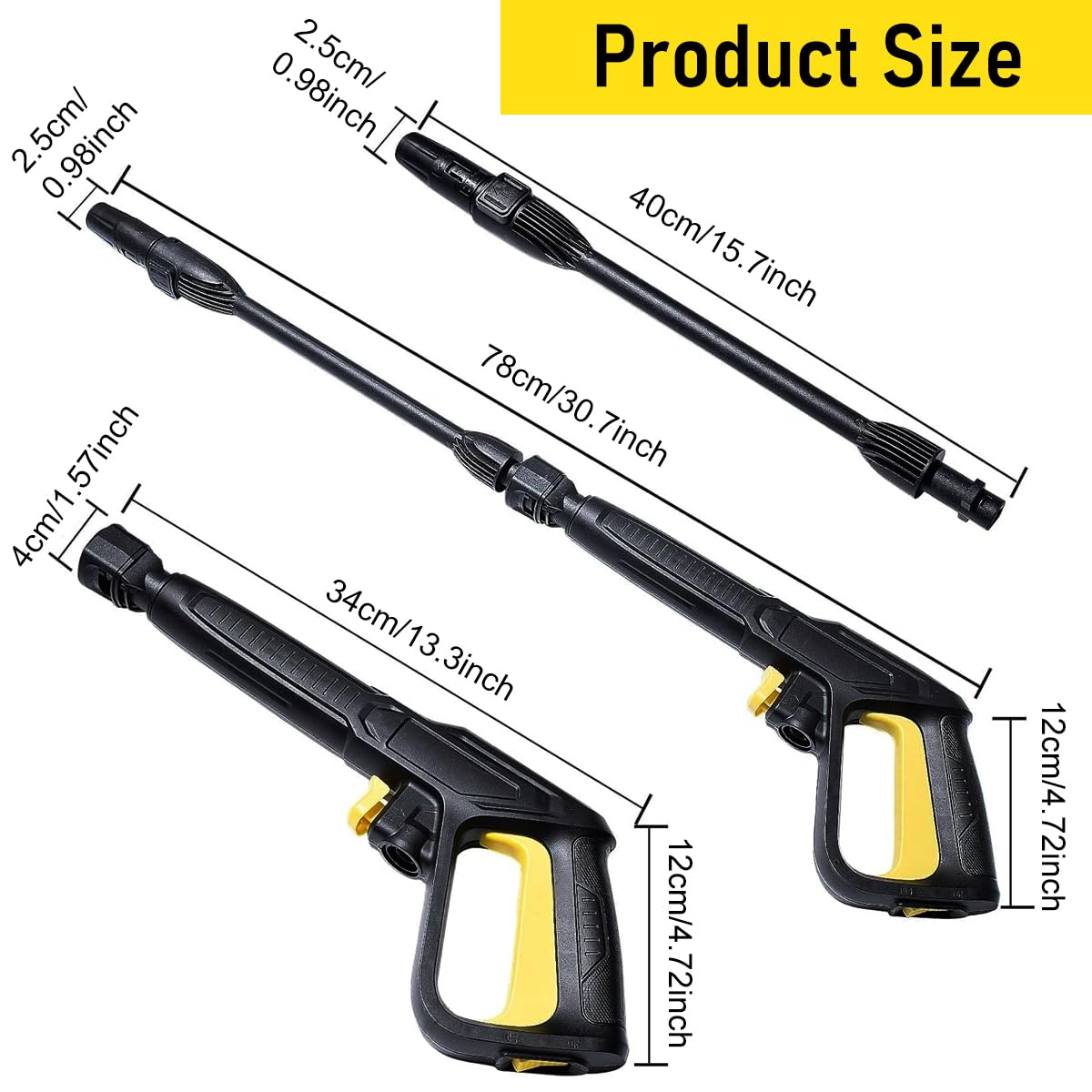 Supvox Water Sprayer Gun for Car Washing and Gardening with Adjustable Flow | Ergonomic ABS Handle