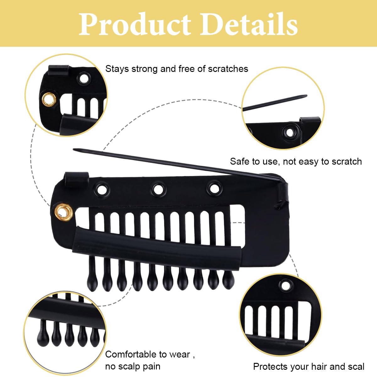 MAYCREATE Chunni Dupatta Fixing Clip Set of 6 for Secure Shawl Draping with Stainless Steel Pins