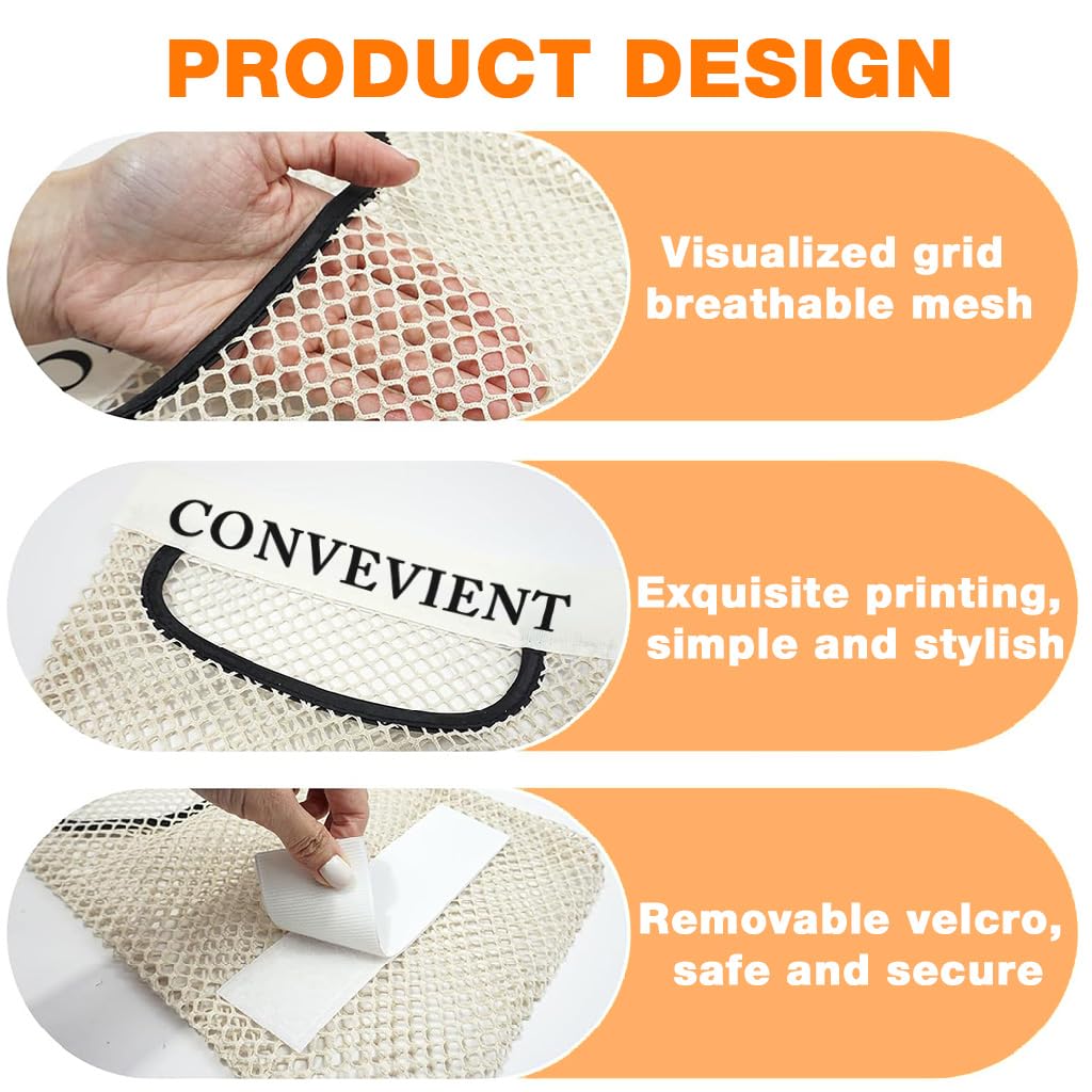 HASTHIP Trash Bag Holder Dispenser for Kitchen Storage with Self Adhesive Mount 25×35cm | 2 Pack Breathable Mesh Organizer