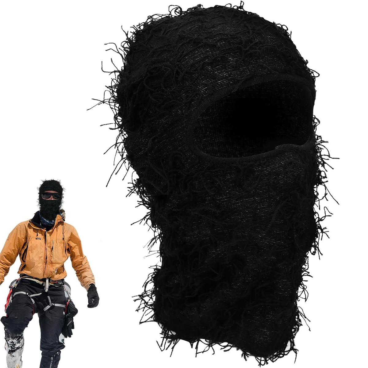 Proberos Full Face Ski Mask for Men and Women with Knitted Acrylic Fabric | Thermal Windproof Balaclava for Skiing and Riding