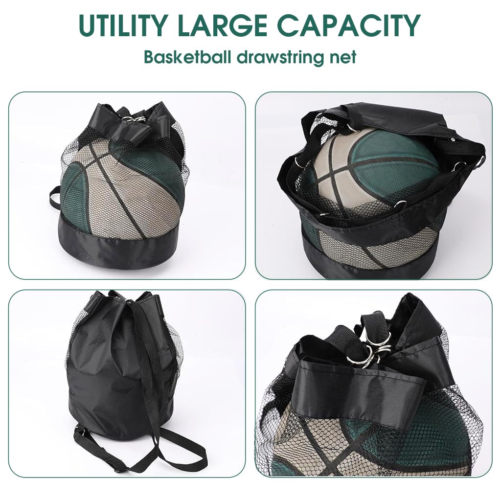PROBEROS Basketball Drawstring Bag for Sports and Fitness with 23×23×31 cm Capacity | Oxford Cloth Mesh Backpack