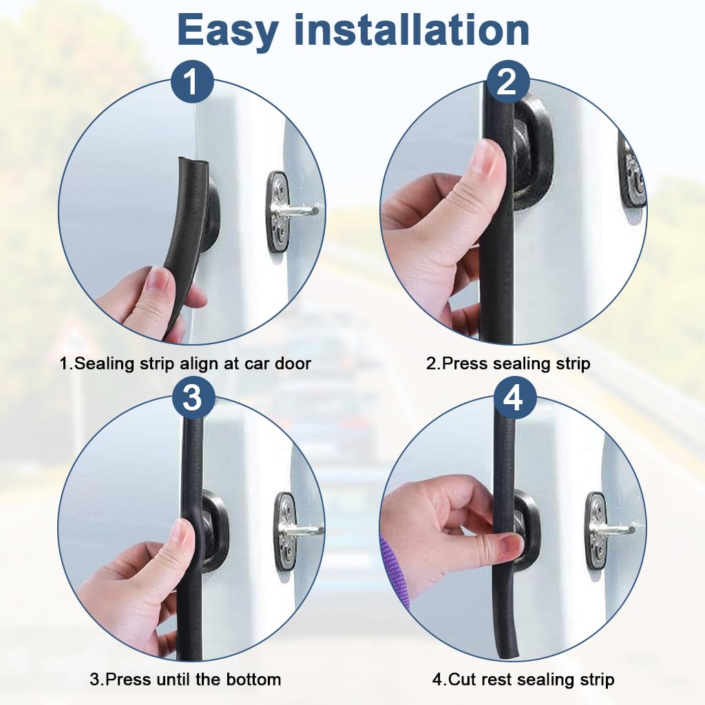 STHIRA Automotive Door Weather Stripping for Cars with Side Bulb 20 ft Rubber Seal | Soundproof and Weatherproof Trim