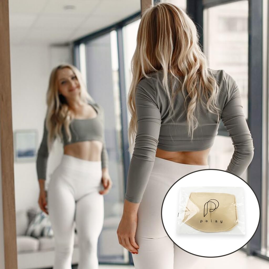 PALAY Butt Lifter Padded Underwear for Women with 3D Hip Pads Enhancer | Seamless 3PCS Beige Shapewear Shorts