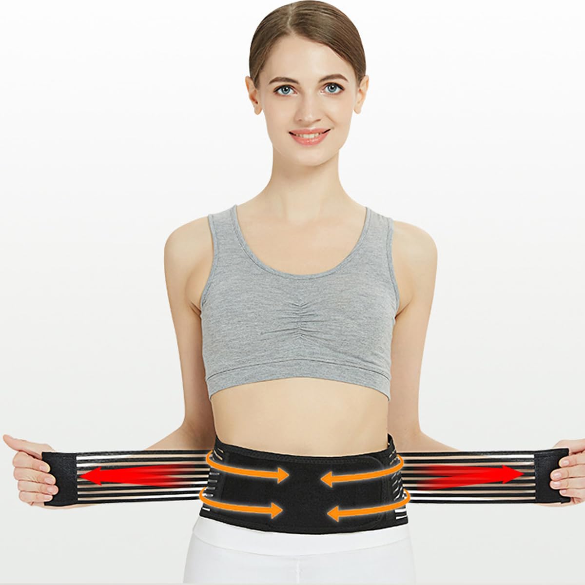 HANNEA Self Heating Waist Belt for Lumbar Pain Relief featuring 12 Magnets | Adjustable Fit