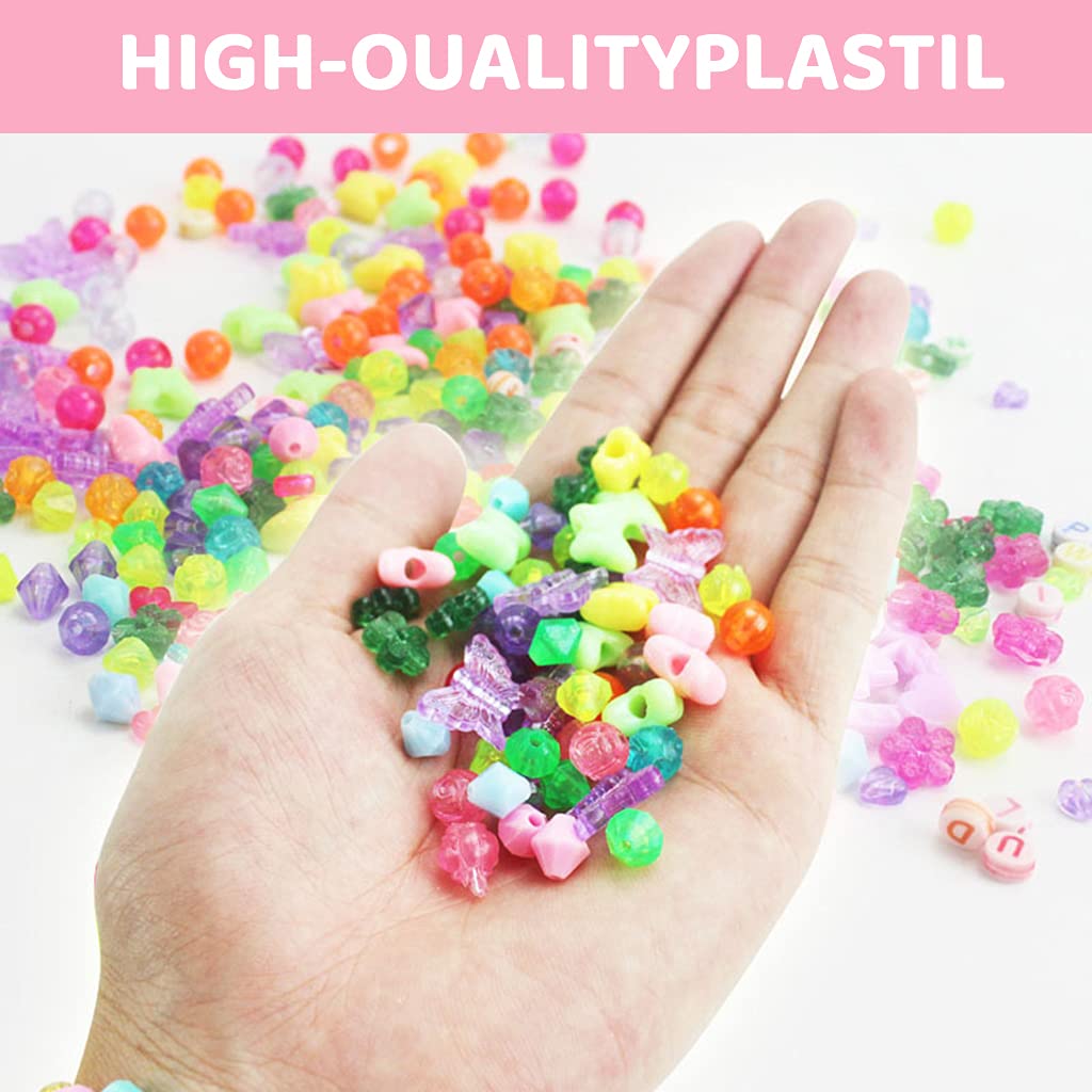 SANNIDHI Jewelry Making Kit for Kids with Colorful Beads and Elastic Cords | Ages 6–12
