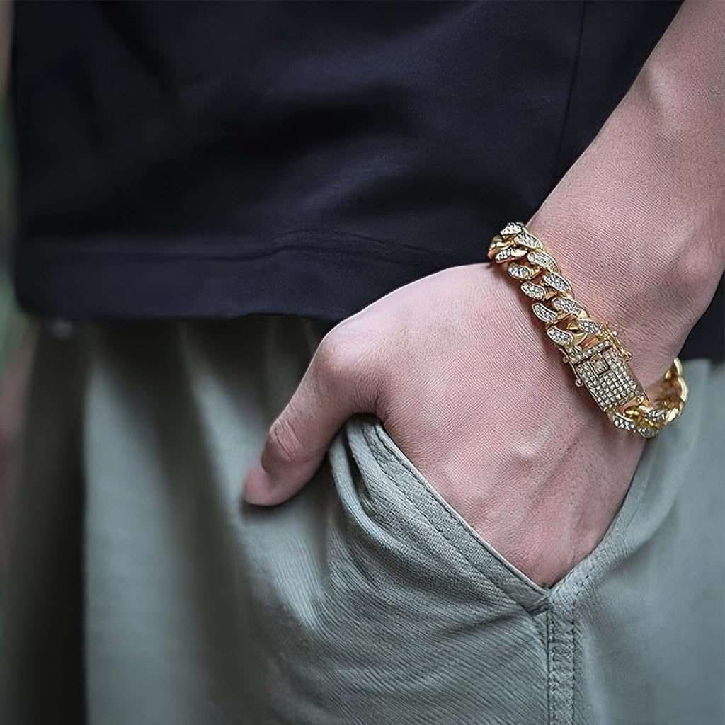 Zibuyu Layered Men Bracelet for Casual and Party Wear featuring Adjustable Metal Chains
