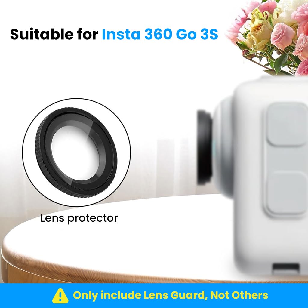 ZORBES Lens Guards for Insta360 GO 3S featuring Snap-On HD Glass Design 22mm Dia | Anti-Glare Protection