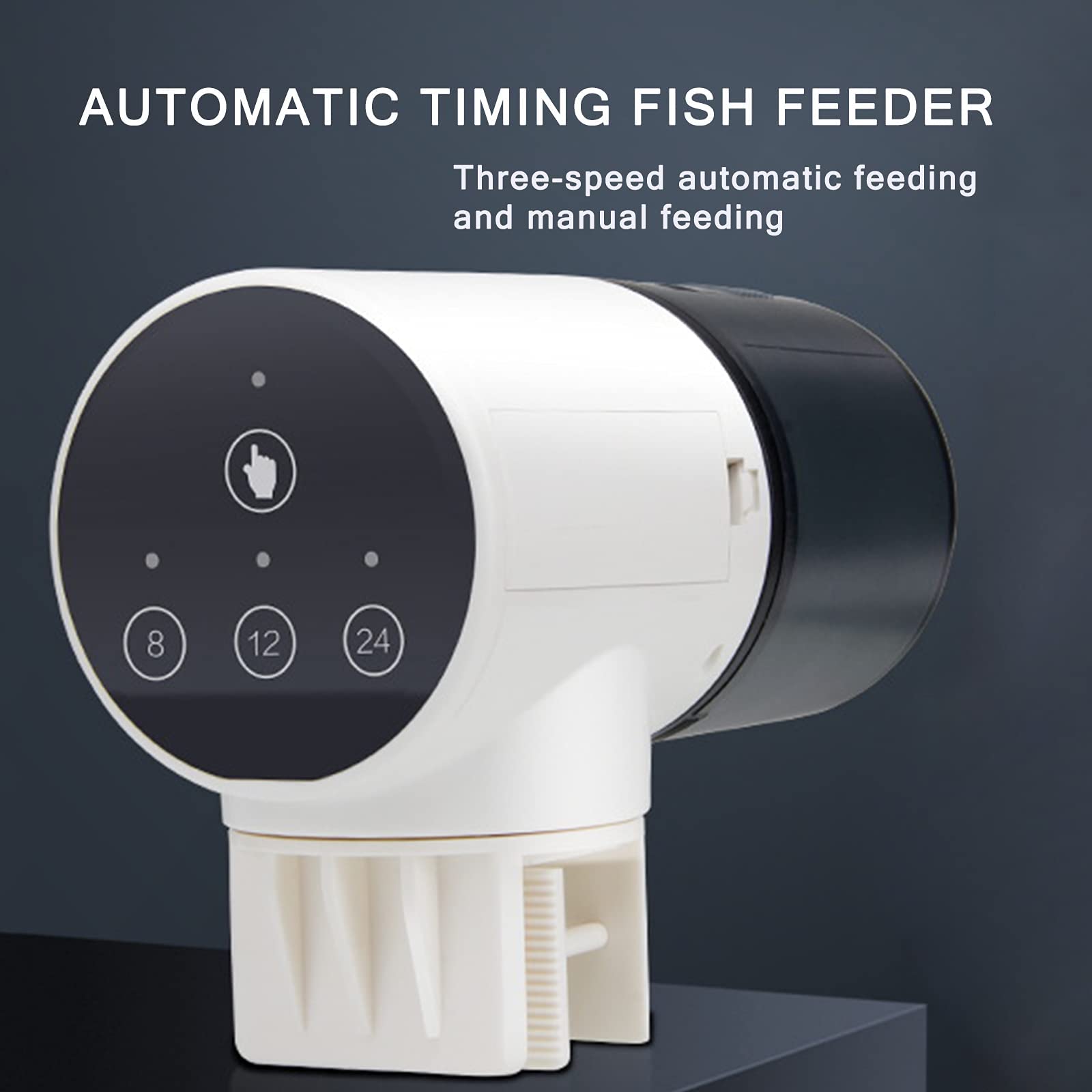 Qpets Automatic Fish Feeder for Aquariums and Ponds with 0.8L Food Container | 360° Rotating Timer