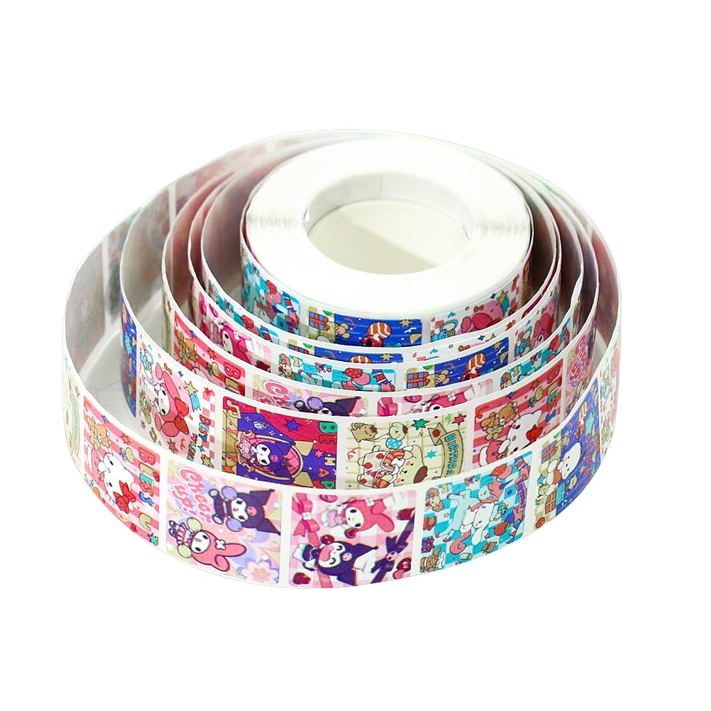 HASTHIP Sanrio Stickers for DIY Decoration featuring 500 pcs set and 8 character designs | Cute decals for kids and fans