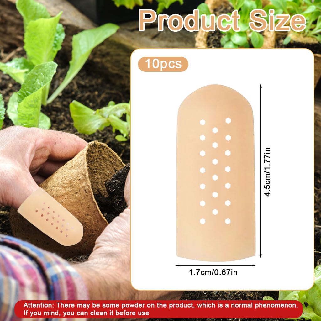 ZIBUYU Silicone Finger Sleeves 10Pcs for Kitchen and Gardening with Ventilated Design | Reusable Protection for Crafts
