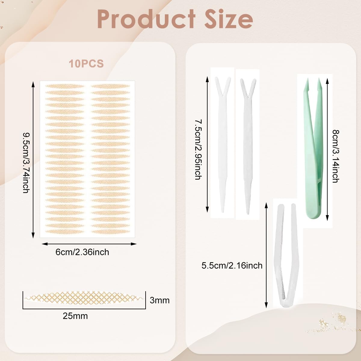 MAYCREATE Eyelash Extension Tape 360 Strips for Under Eye Application with Pre Cut Design | Latex Free Micropore Adhesive