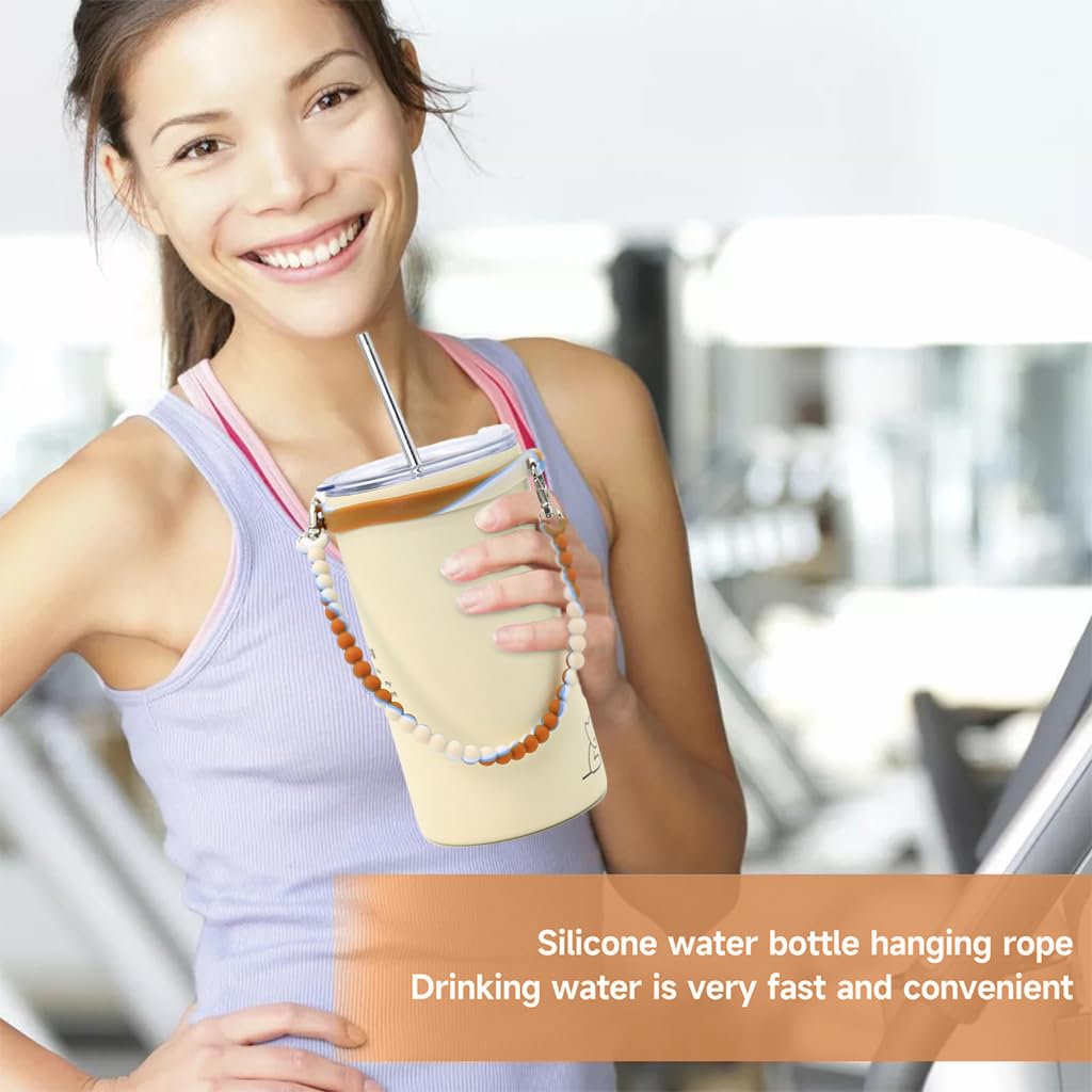 HASTHIP Bottle Lanyard for Travel and Outdoor Use with Quick Release Buckles and Silicone Beads | Fits 8–40oz Water Bottles