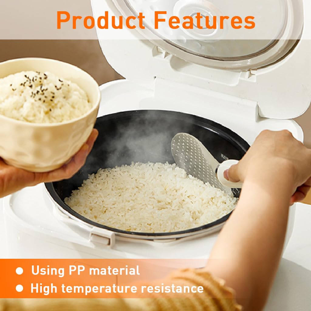 Supvox Rice Paddle for Easy Serving with Magnetic Handle and Suction Cup Base | Food‑Grade PP