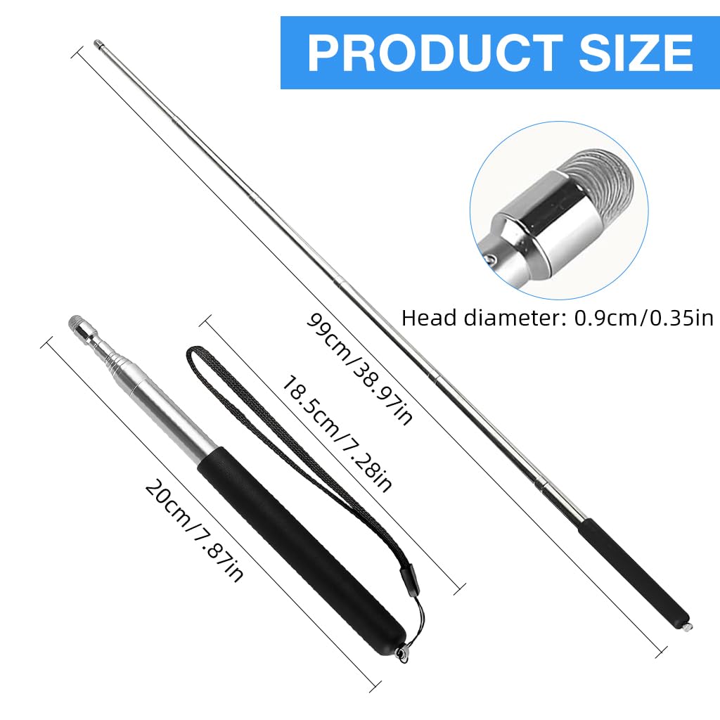 ZIBUYU Telescopic Teacher Pointer Stick for Presentations up to 1 m with Ergonomic Lanyard | Portable Tool for Educators