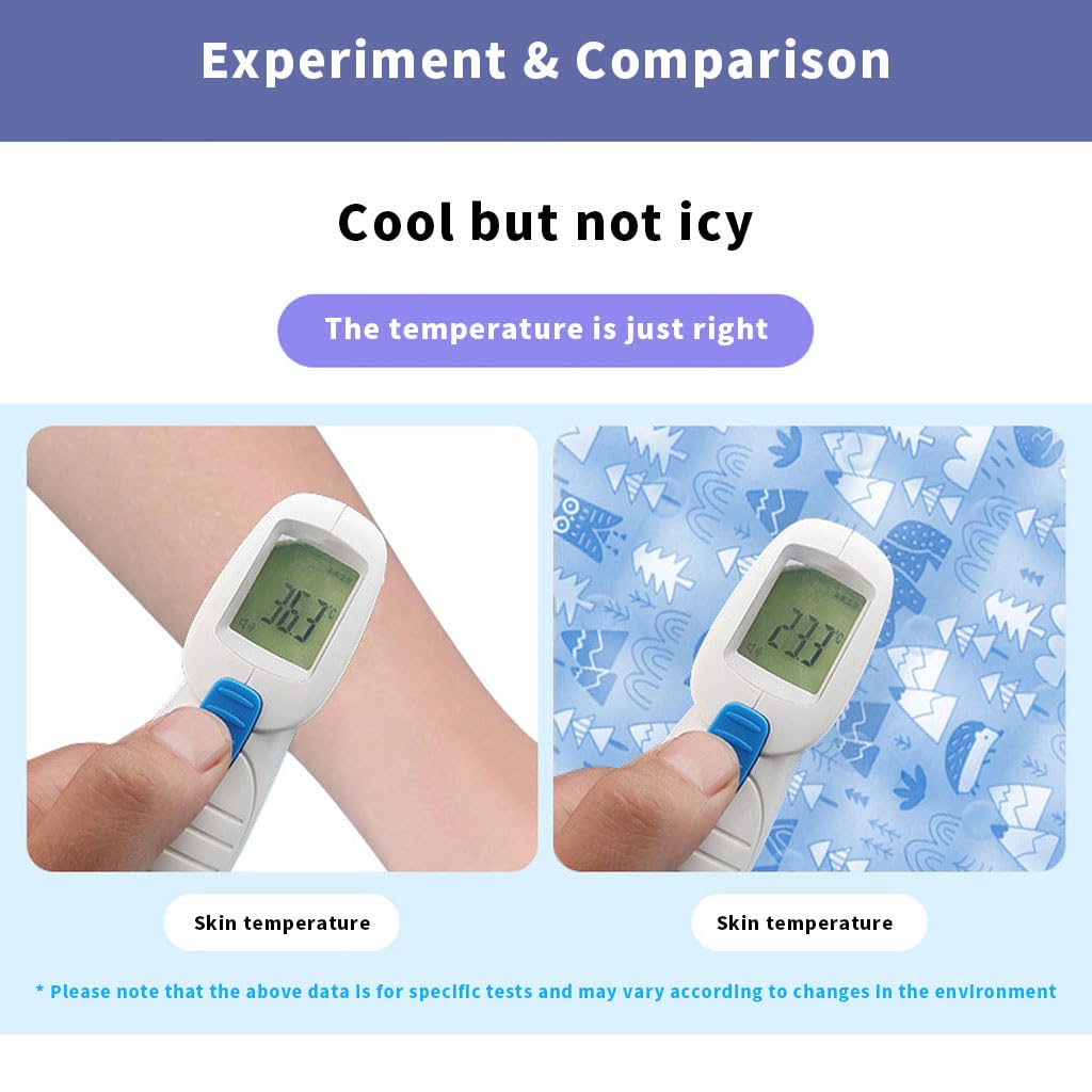 Qpets Cooling Mat for Dogs 50×40cm with Gel Insert and Waterproof PVC Fabric | Sky Blue Pet Bed Mat