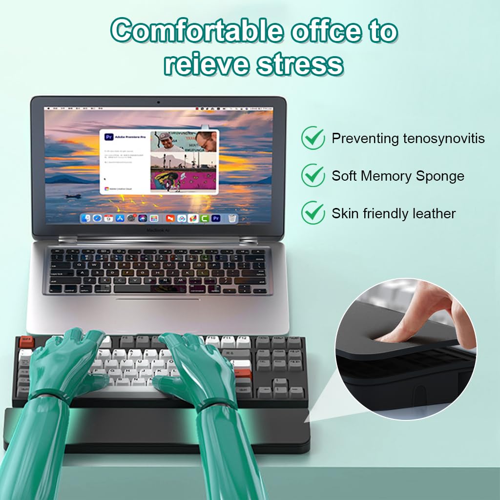 ZORBES Keyboard Cleaning Kit 21 in 1 for Electronics with Ergonomic Wrist Rest | Black