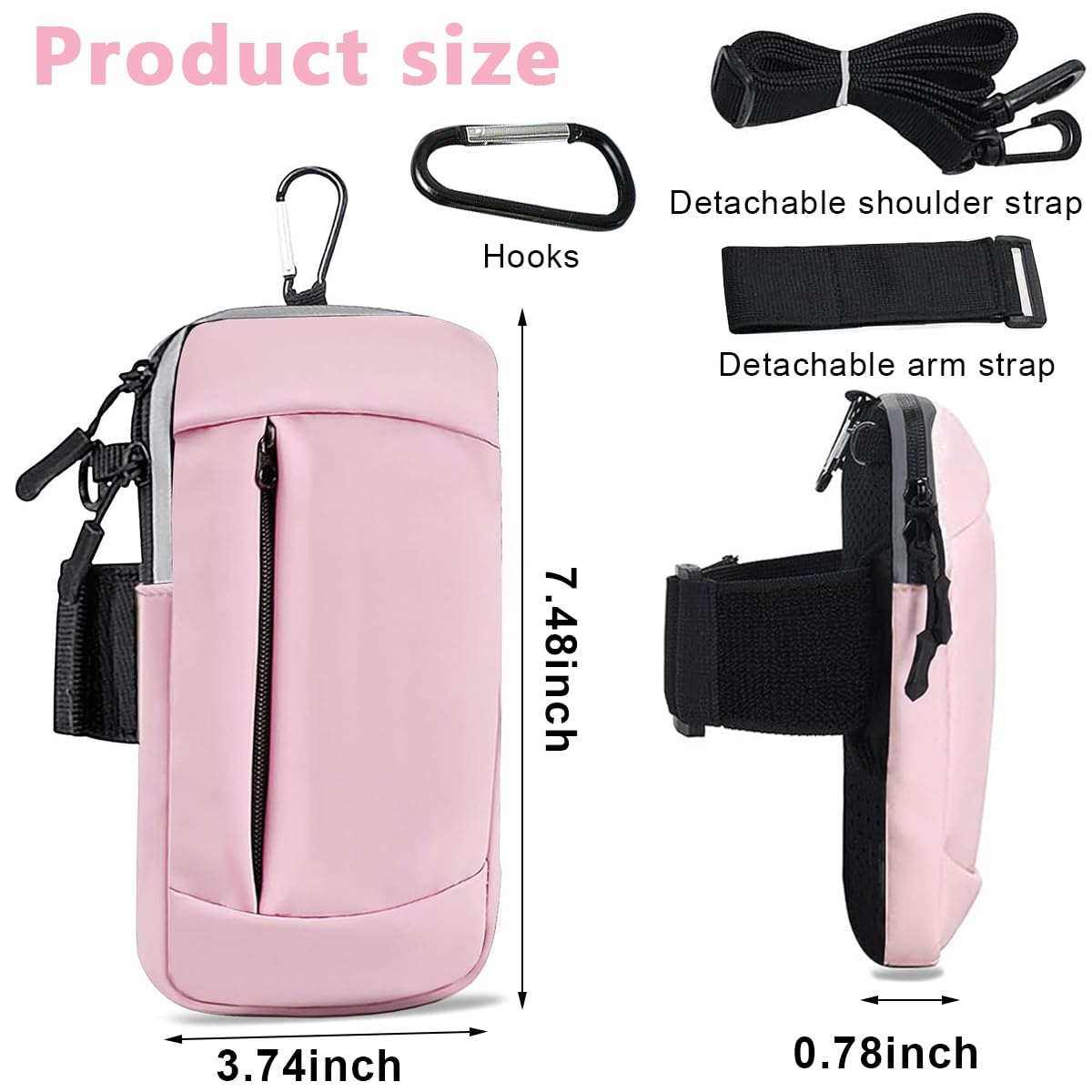 PALAY Crossbody Bag for Women with Detachable Strap and Carabiner | Fits Phones up to 7.2 in