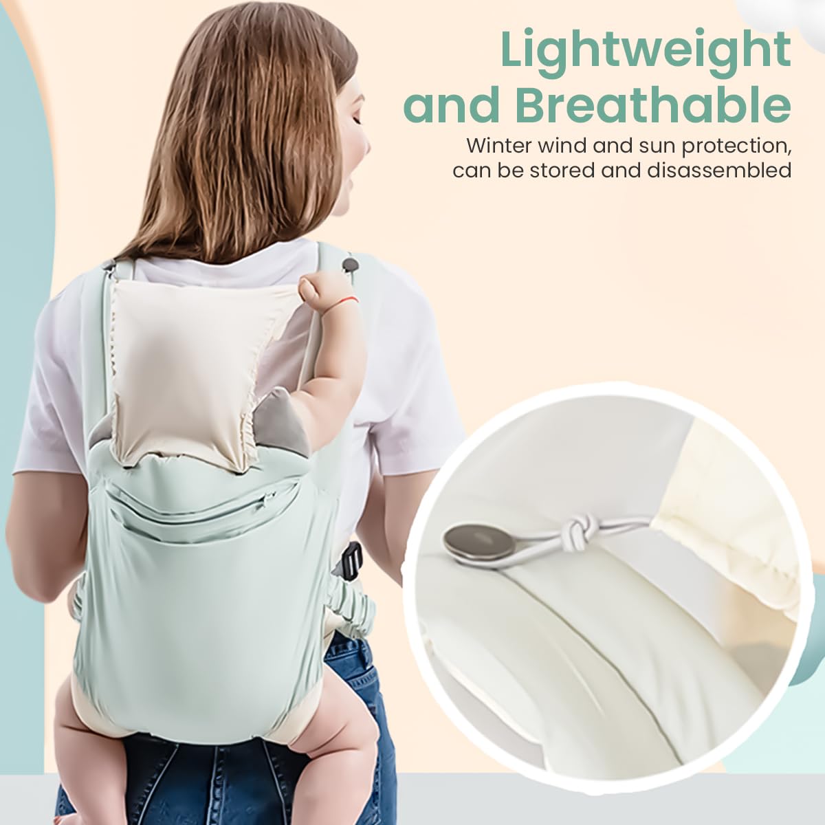 SNOWIE SOFT Baby Carrier Bag for Travel and Daily Use with 4 Carry Styles | Breathable Cotton
