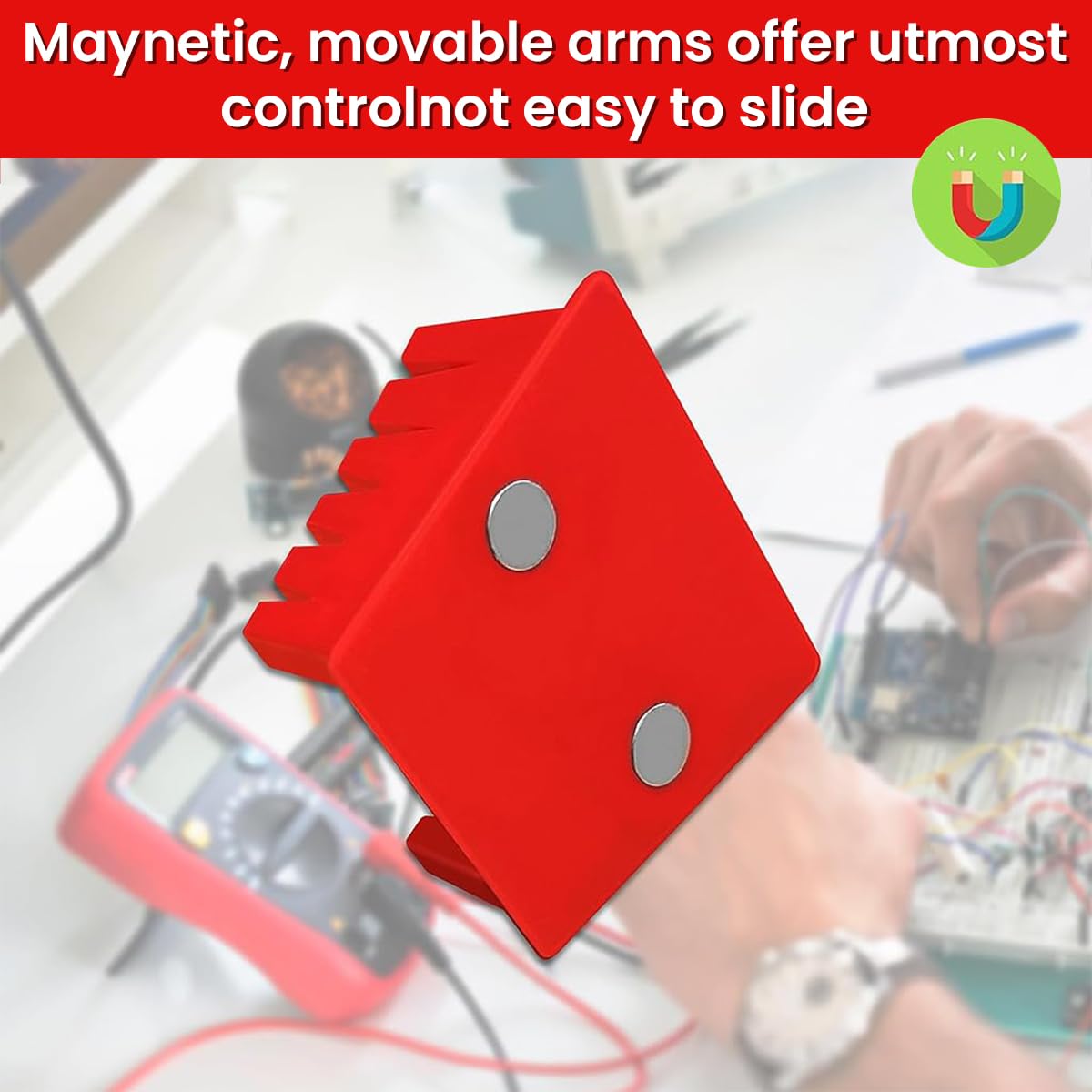 Serplex Welding Soldering Station Cable Holder for 30-12AW Wire with 5 Slots Silicone Base