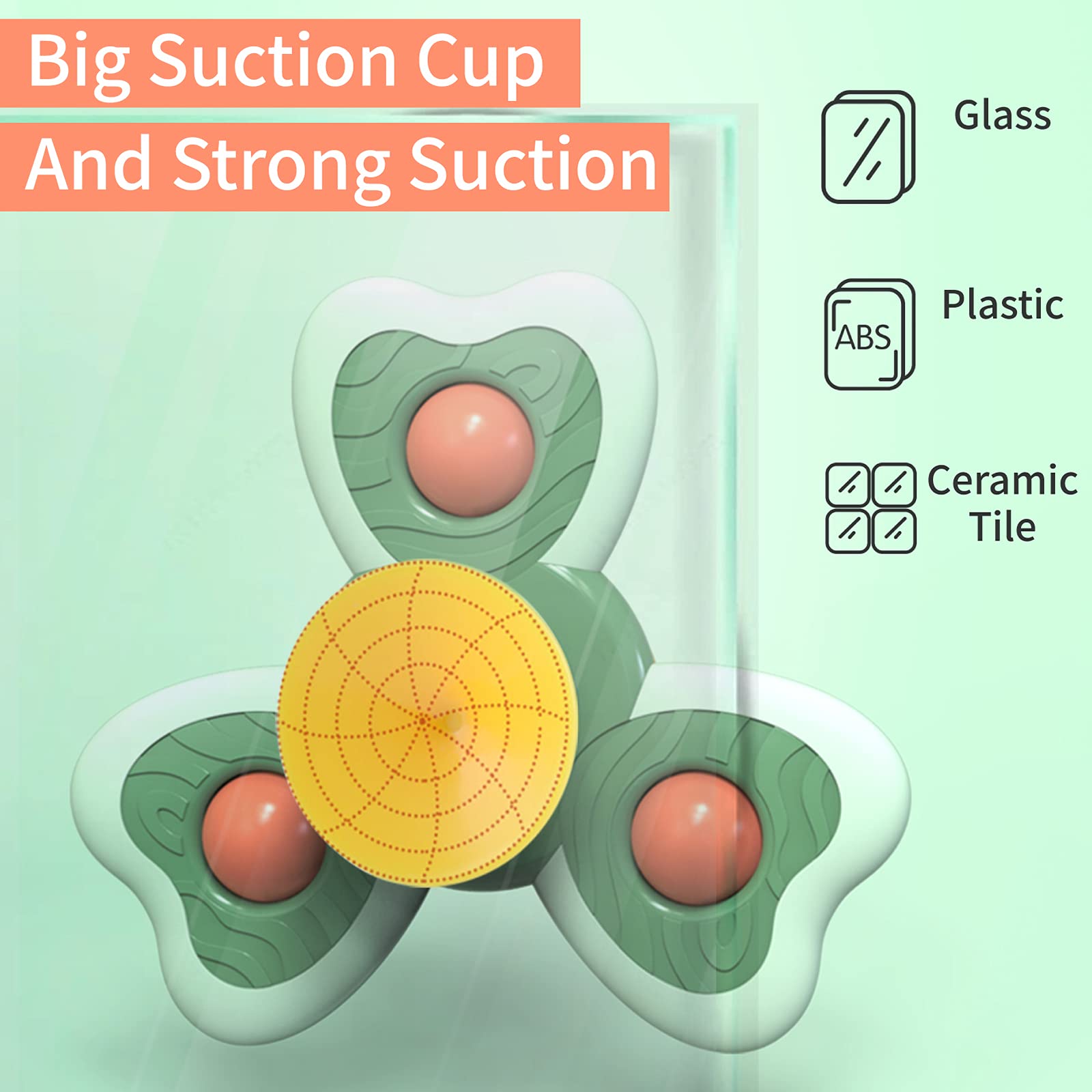 PATPAT Baby Bath Toys for 1–3 Years with Spinning Leaf Design and Silicone Buttons | 3 PCS Set