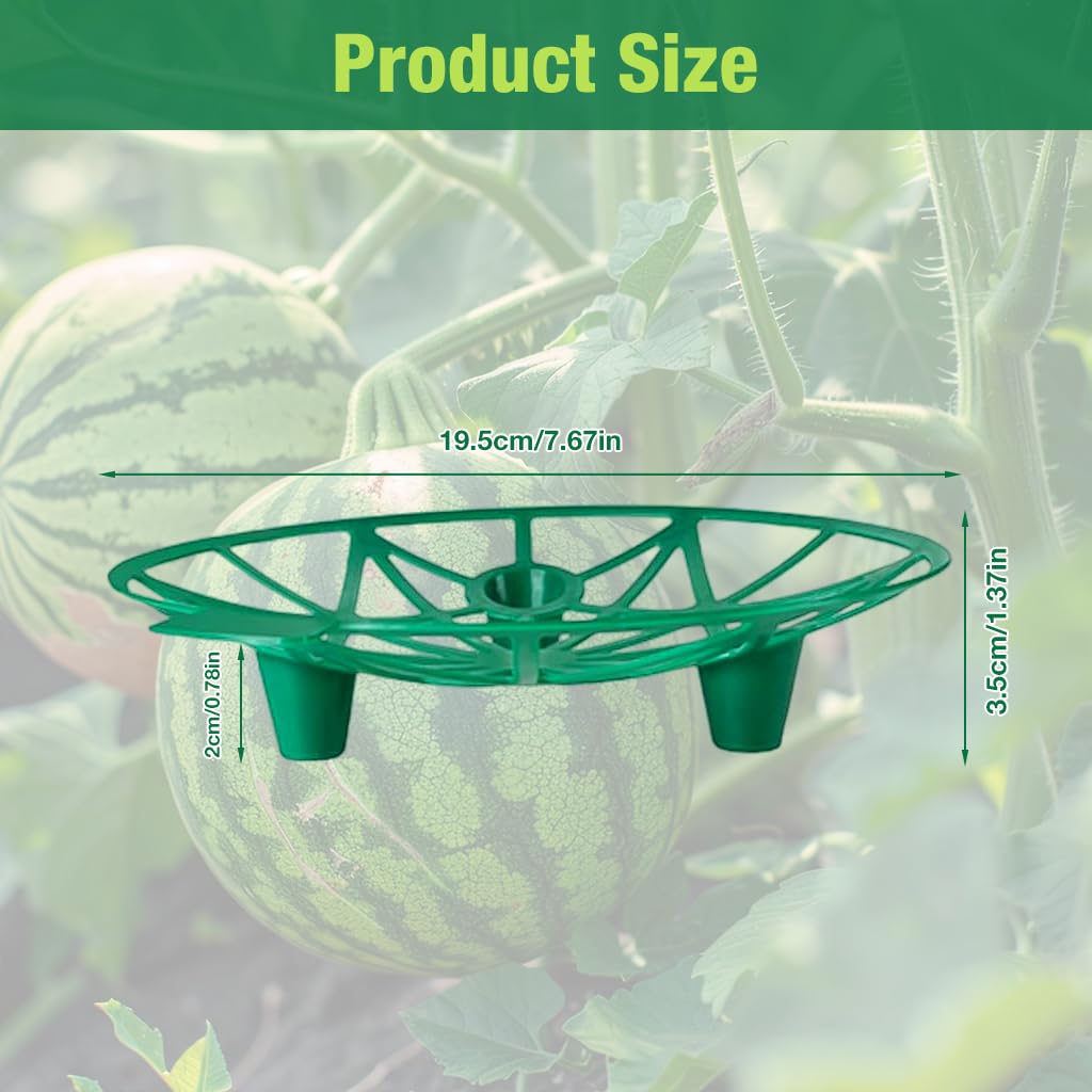 HASTHIP® Melon Cradle Squash Cradle 7.6 Inches Round Plastic Melon Cradle Melon Fruit Holder Plant Support Cradle for Melons, Squash