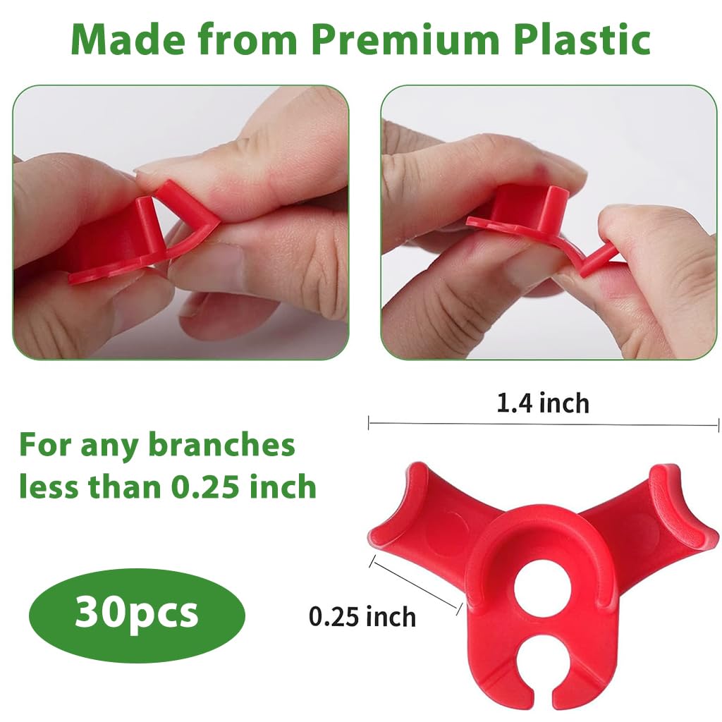 HASTHIP Plant Branch Benders for Stem Training with Dual Slot Design 30 pcs | Lightweight Plastic Clips