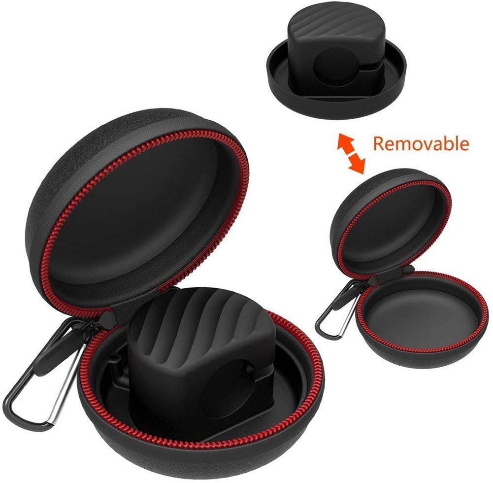 ELEPHANTBOAT Travel Case for Apple Watch Charger with Lightweight Waterproof EVA Holder | Fits 38mm 40mm 42mm 44mm iWatch Series 1–5 Black 3PCS