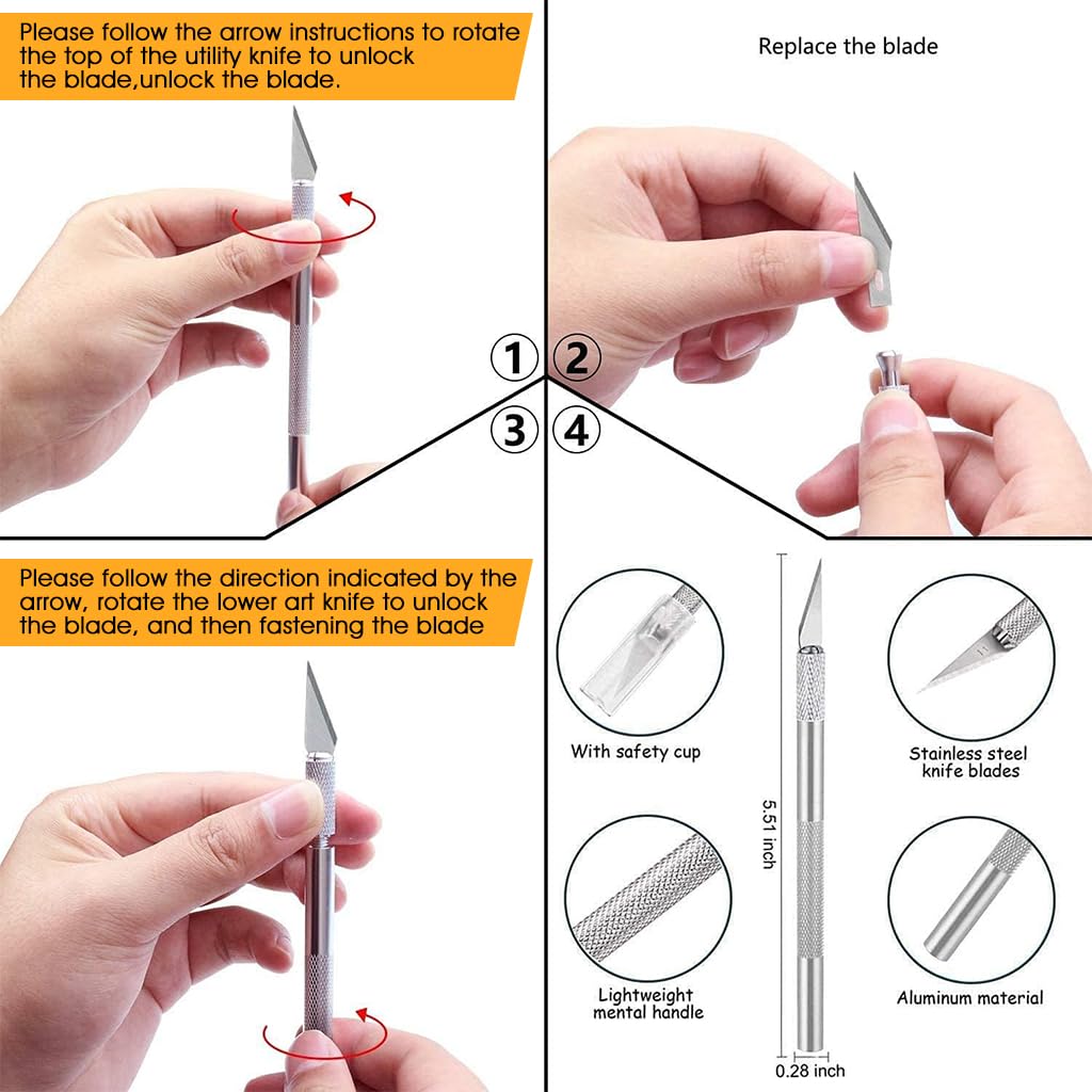 HASTHIP DIY Leather Crafting Tools Set for Leather and Clay Crafting with 26 Pcs Stainless Steel Tools and Tool Bag