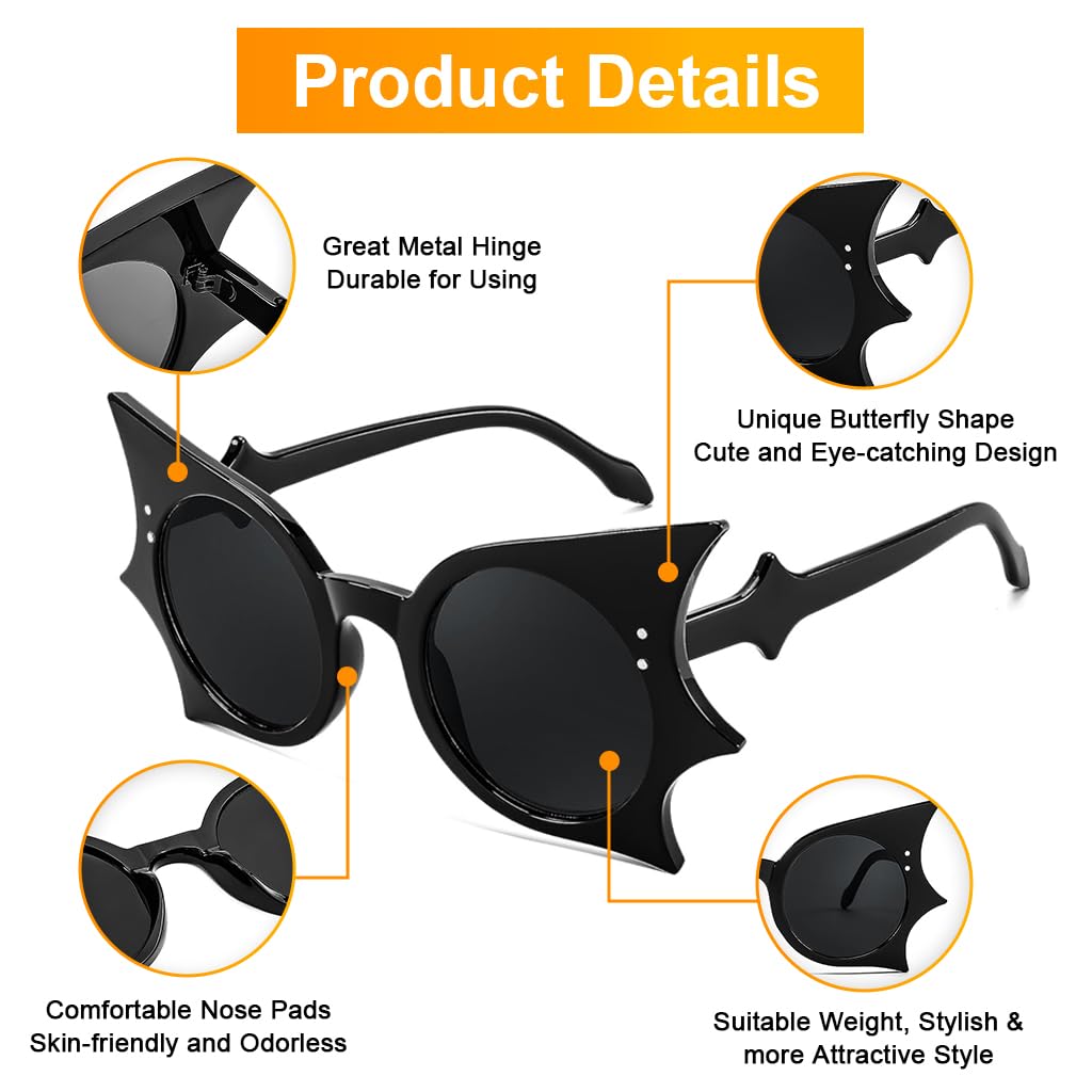 PROBEROS Sunglasses for Halloween and Cosplay with UV400 Lenses featuring Angular Frames | Unisex TR-90 Eyewear