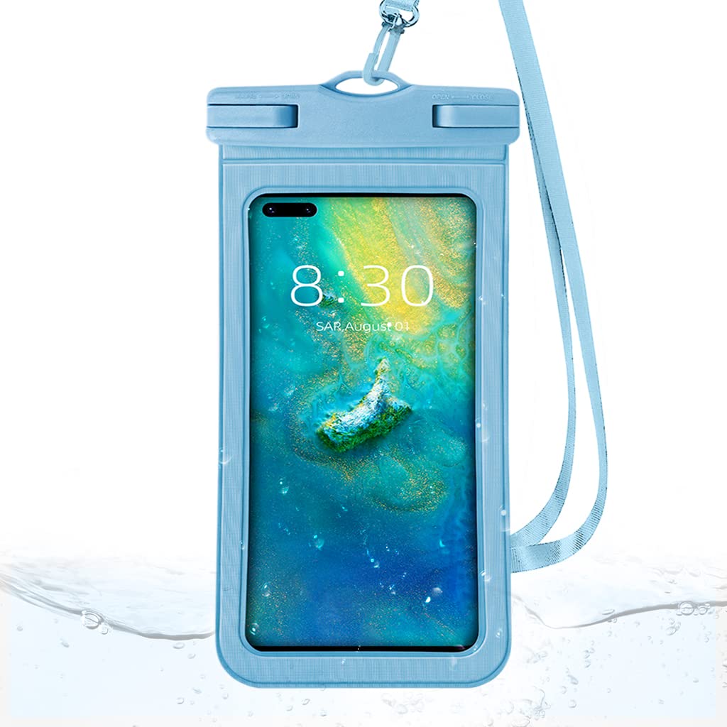 Proberos® Waterproof Phone Sling Bag Phone Pouch with Lanyard IPX8 PVC Waterproof Touch Screen Phone Cover with Camera Clear Window Underwater Phone Pouch for 7.2