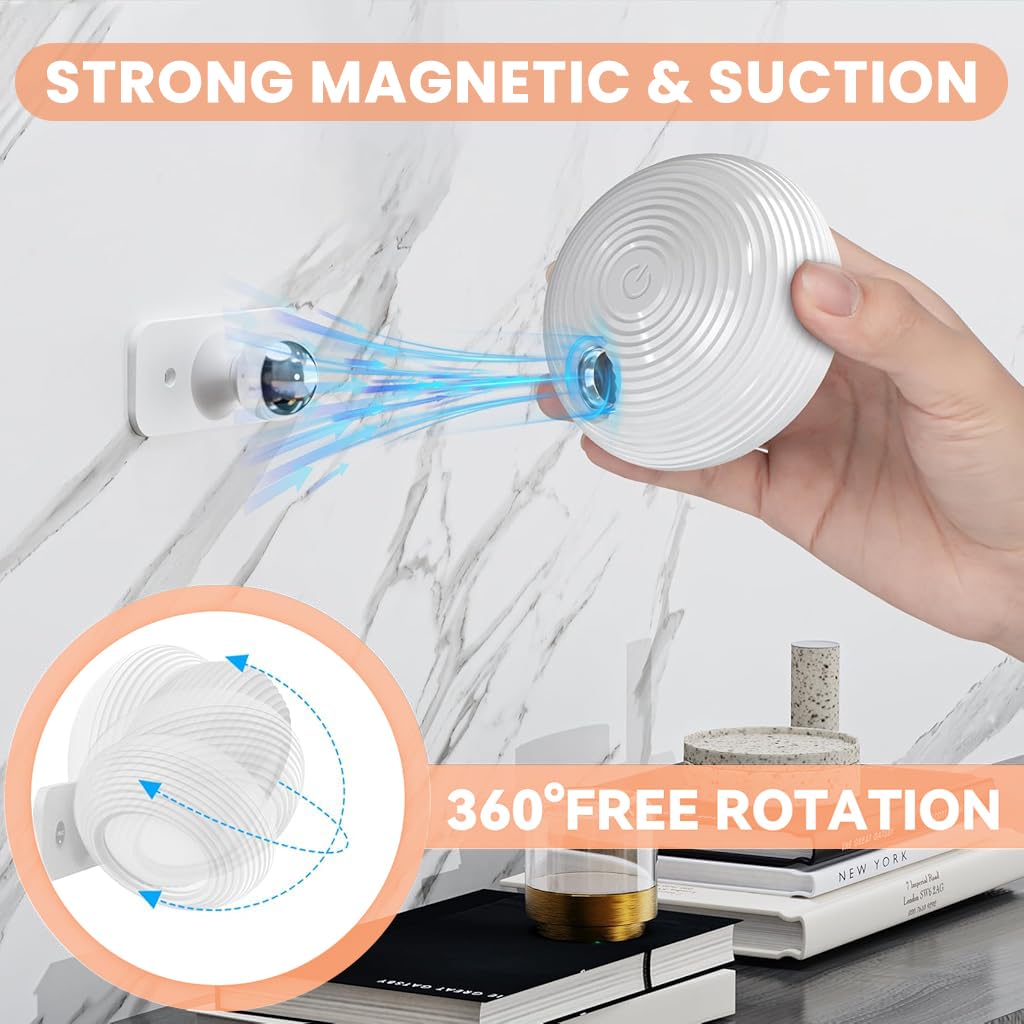 ELEPHANTBOAT Mini USB LED Wall Light for Reading with 360° Magnetic Ball Design & Touch Control