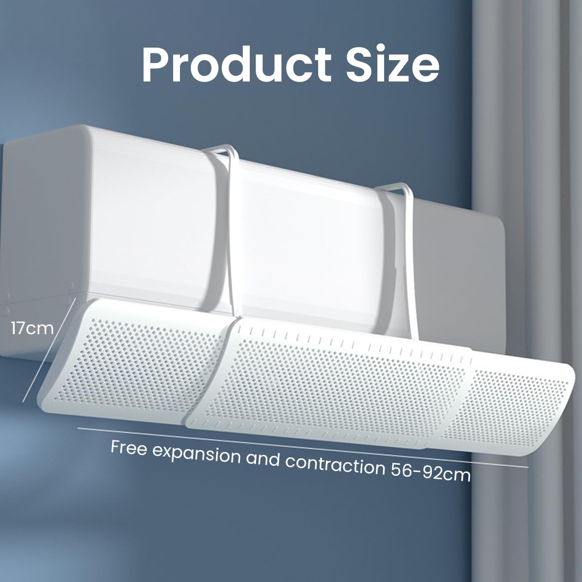 HASTHIP Air Conditioner Deflector for Split AC 22–32 in with Retractable Mesh Design | Adjustable Plastic Baffle