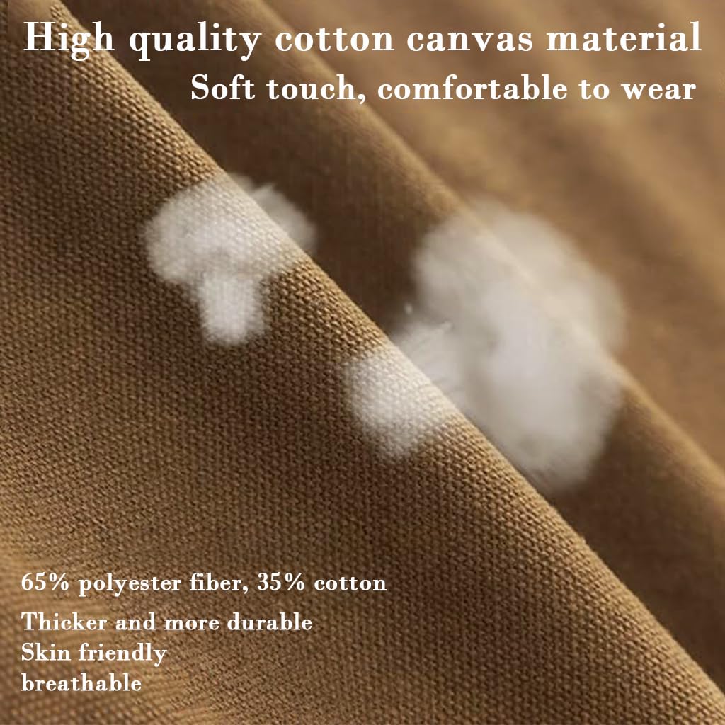 HASTHIP Working Apron for Kitchen and Workshop with Metal Eyelets and Front Pockets | Canvas Tie-Back Design