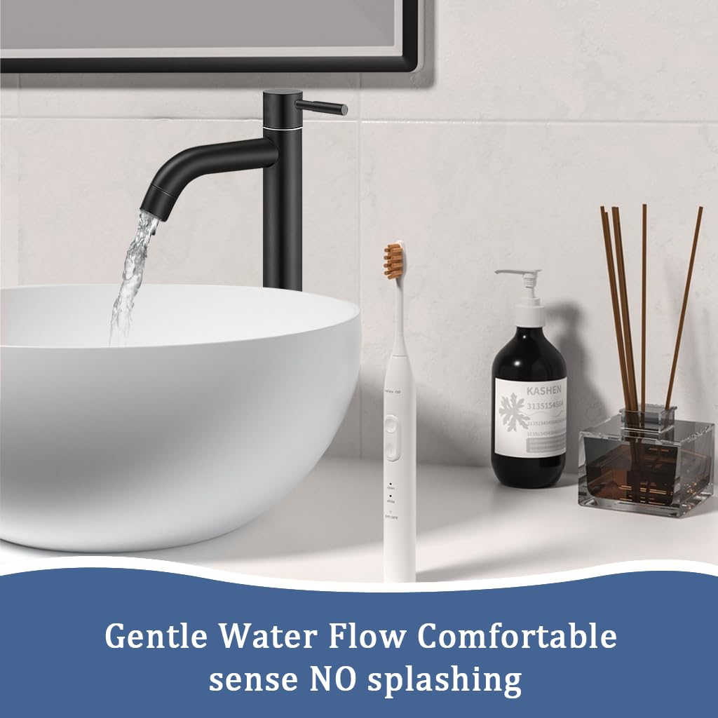 HASTHIP Vanity Basin Faucet for Bathroom Sink with 60cm Flexible Pipe and Single Handle | Stainless Steel Matte Black Finish