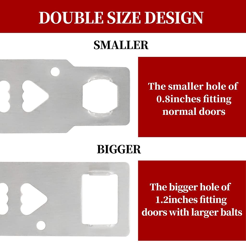 HASTHIP Portable Door Lock for Travel and Home Security with Stainless Steel Build | 2PCS